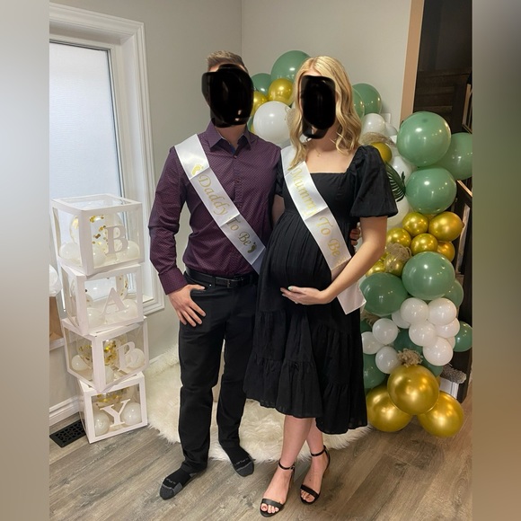 Pink blush puff sleeve midi dress - Picture 3 of 3